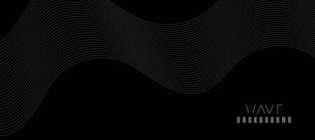 modern Vektor Hintergrund mit schwarz wellig Linien.