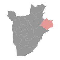 cankuzo Provinz Karte, administrative Aufteilung von Burundi. vektor