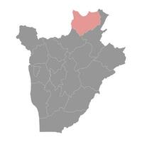 Kirundo Provinz Karte, administrative Aufteilung von Burundi. vektor