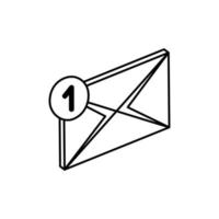 isoliertes isometrisches Umschlagsymbol-Vektordesign vektor