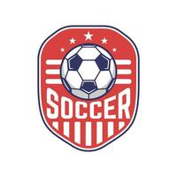 Fußball Logo oder Fußball Verein Sport Zeichen Abzeichen vektor