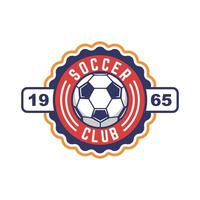fotboll logotyp eller fotboll klubb sport tecken bricka vektor