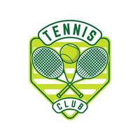 tennis logotyp tennis klubb sporter bricka mall design vektor