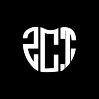 zct brev logotyp kreativ design. zct unik design. vektor