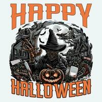 Lycklig halloween t-shirt design , halloween svg, glad halloween t-shirt design fil, glad halloween citat design vektor