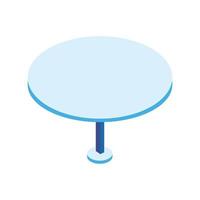 Tisch runde Möbel isolierte Symbol vektor