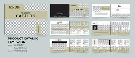 modern Möbel Produkt Katalog Design oder Landschaft Katalog Vorlage vektor