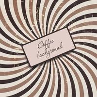 Kaffee abstrakter hypnotischer Hintergrund. Vektor-Illustration vektor