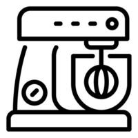 Essen und Bäckerei Maschine Rührgerät Symbol vektor