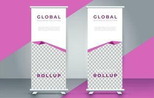 modern rulla upp baner design mall. flygblad. dra upp. presentation. broschyr. affisch. annons. skriva ut media vektor