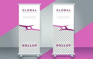 modern rulla upp baner design mall. flygblad. dra upp. presentation. broschyr. affisch. annons. skriva ut media vektor