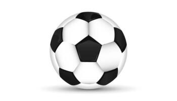 fotboll boll eller fotboll boll på vit bakgrund. 3d stil vektor boll isolerat på vit bakgrund