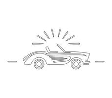 modern bil minimalistisk linje illustration. bil översikt vektor