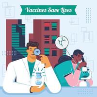 forskare forskar efter kraftfullt vaccin vektor