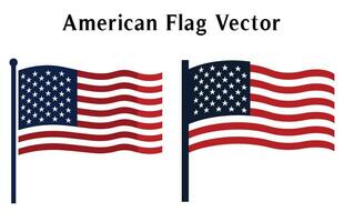 bedrövad USA flagga vektor illustration, amerikan flagga vektor ClipArt isolerat på en vit bakgrund