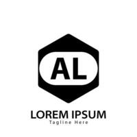 brev al logotyp. en l. al logotyp design vektor illustration för kreativ företag, företag, industri. proffs vektor