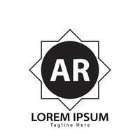 brev ar logotyp. en r. ar logotyp design vektor illustration för kreativ företag, företag, industri. proffs vektor