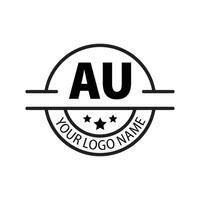 Brief au Logo. ein u. au Logo Design Vektor Illustration zum kreativ Unternehmen, Geschäft, Industrie. Profi Vektor