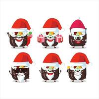 Santa claus Emoticons mit Futomaki Karikatur Charakter vektor