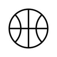 basketboll, korg boll ikon i linje stil design isolerat på vit bakgrund. redigerbar stroke. vektor