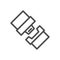 Sitz Gürtel Gliederung Symbol Pixel perfekt Vektor zum Webseite und Handy, Mobiltelefon. Vektor Illustration isoliert auf Weiß Hintergrund
