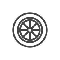 Auto Rad Gliederung Symbol Pixel perfekt. Symbol zum Netz und Handy, Mobiltelefon App Vektor Design