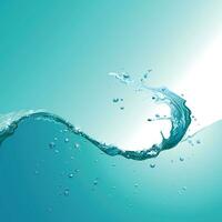 kostenlos Vektor frisch sauber Wasser Welle mit Luftblasen und Tropfen