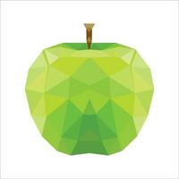 polygon äpple - låg poly äpple vektor