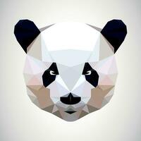 polygonal Panda Bär vektor