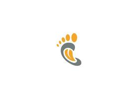 Fuß natürlich Spa modern Logo Design Vektor Symbol Vorlage