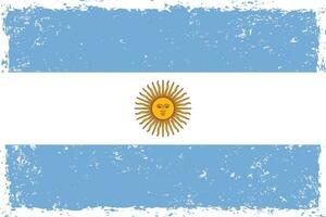 argentina flagga grunge bedrövad stil vektor