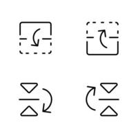 drehen, reflektieren Vektor Symbol. isoliert einfach Linie Element Illustration von kreativ Prozess Konzept. editierbar Vektor Schlaganfall reflektieren Symbol. können Sein benutzt von ui und Handy, Mobiltelefon Anwendung, Netz Seite? ˅ Schnittstelle.