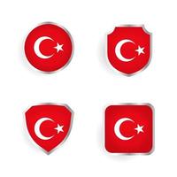 Türkei Länderabzeichen und Etikettenkollektion vektor