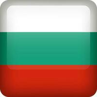 Bulgarien Flagge Taste. Platz Emblem von Bulgarien. Vektor bulgarisch Flagge, Symbol. Farben und Anteil korrekt.