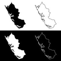 ogooue havs provins Karta, administrativ division av gabon. vektor illustration.