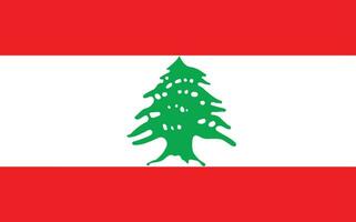 Libanon National offiziell Flagge Symbol, Banner Vektor Illustration.