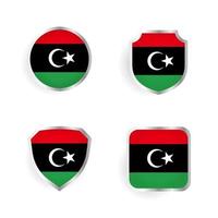 libyas landmärke och etikettsamling vektor