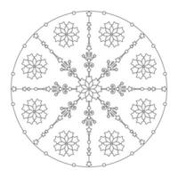 Weihnachten Färbung Buchseite. Mandala Sterne und abstrakt. Kunst Therapie. vektor