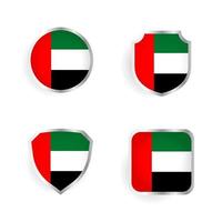 Förenade Arabemiraten landmärke och etikettsamling vektor