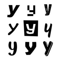 liten bokstav y alfabetdesign vektor
