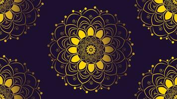 abstrakt Mandala Hintergrund im dunkel lila Hintergrund. vektor