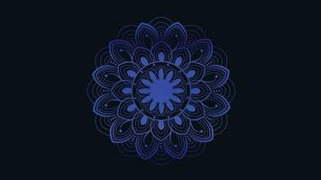 Mandala im dunkel Blau Hintergrund vektor