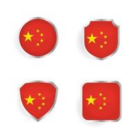 China Länderabzeichen und Etikettensammlung vektor