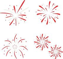 indonesisch Unabhängigkeit Tag Feuerwerk Symbol zum Hintergrund Vorlage. eben Design. Vektor Illustration Satz.