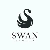 Schwan Logo einfach und elegant Vektor Symbol