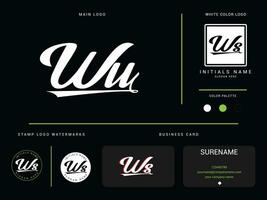 modern wu bekleidung Logo Marke, Initiale Luxus wu Logo Symbol Vektor zum Ihre Mode Geschäft