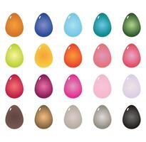 färgrik ägg design ClipArt uppsättning vektor