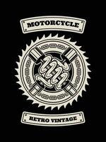 Motorrad T-Shirt Design, Motorrad Jahrgang Grafik vektor