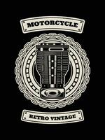 Motorrad T-Shirt Design, Motorrad Jahrgang Grafik vektor