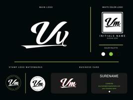 Luxus bekleidung vv Mode Logo Brief, Initiale vv Logo branding Design zum Kleidung Geschäft vektor